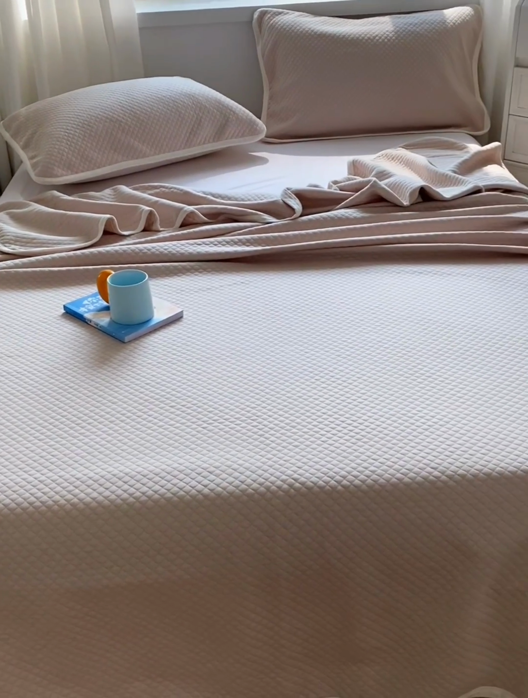 91家纺网 家纺一手货源 找家纺 来菲毛毯 2025新款全棉针织全面盖毯床单夏被被子被芯 菱间咖