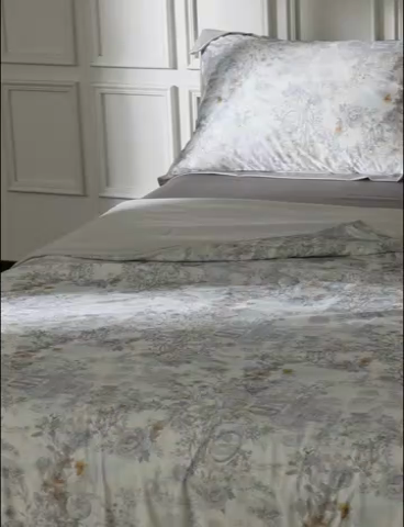 91家纺网 家纺一手货源 找家纺 傲蕾良品 2025新款水光锦冰柔印花夏被 银雪草