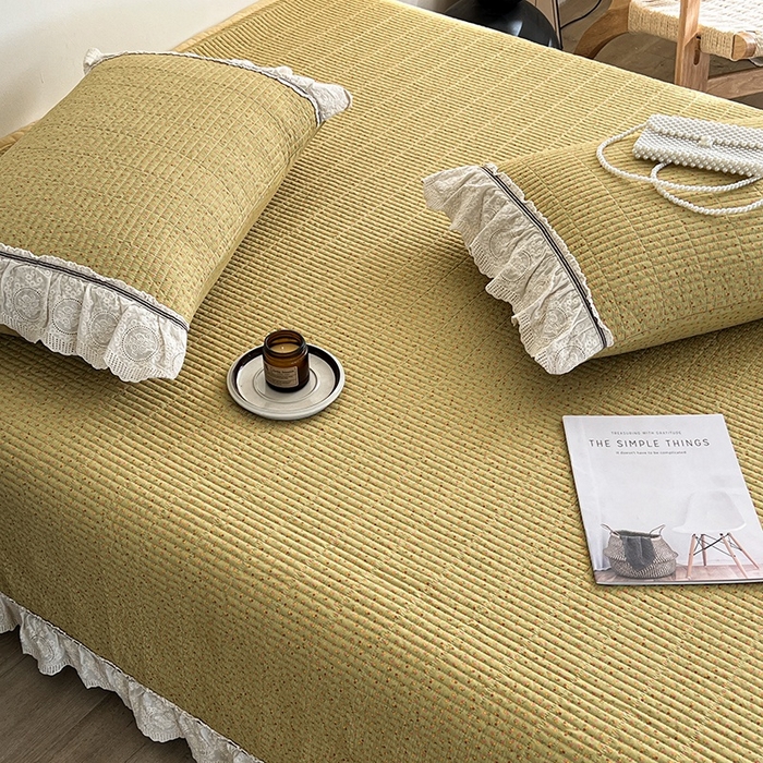 91家纺网 家纺一手货源 找家纺 （总）沐纯家居 2025新款法式小碎花床盖四件套