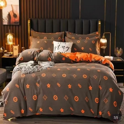 91家纺网 家纺一手货源 找家纺 （总）玖琳家纺 2025新款130克贡棉磨毛植物羊绒四件套