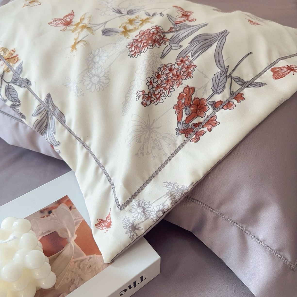 91家纺网 家纺一手货源 找家纺 兜米家居 2025新款水洗天丝夏被四件套 花香