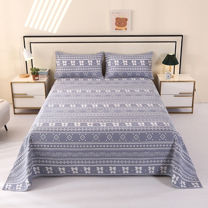 91家纺网 家纺一手货源 找家纺 （总）望淮家纺 2025新款老粗布凉席床单三件套