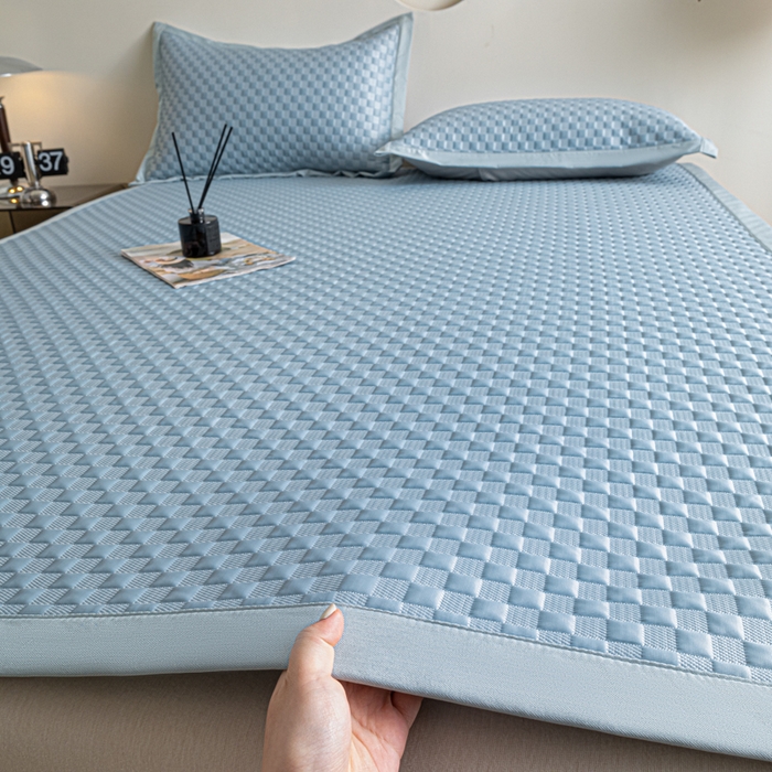 91家纺网 家纺一手货源 找家纺 阿亮家居 2025新款凉席凉豆豆软席床席款 异空间-海盐蓝