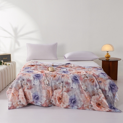 缔锦家纺 2025新款凉感丝印花夏被 芷兰梦兮