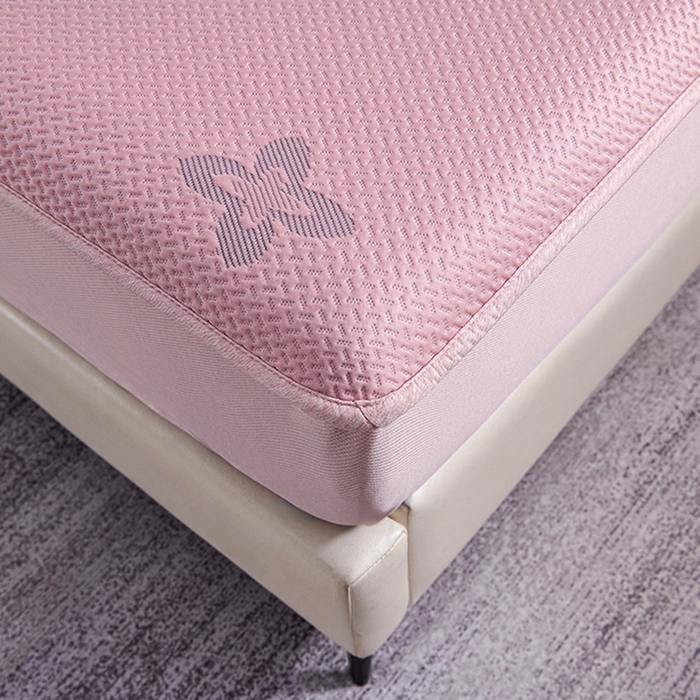 91家纺网 家纺一手货源 找家纺 （总）梵克保罗 2025新款7A抗菌母婴级纯乙纶PE刺绣凉感丝豆豆席 床笠款