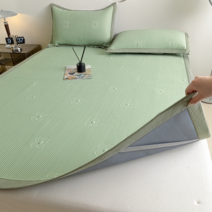 阿亮家居 2025新款凉席凉豆豆软席床席款 四叶草-梵克绿