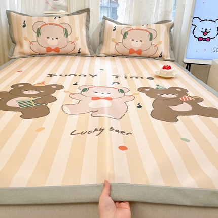 91家纺网 家纺一手货源 找家纺 （总）柒月 2025新款大版数码印花碳光冰丝席