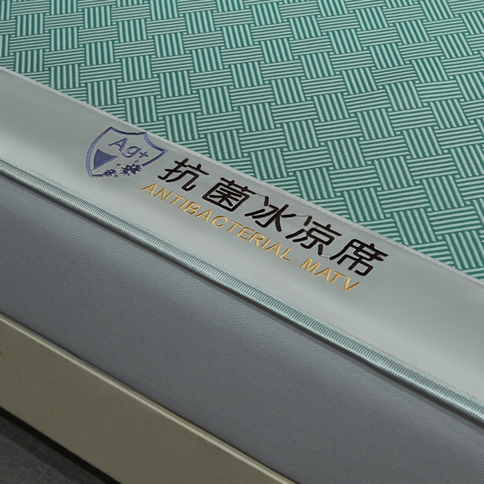 91家纺网 家纺一手货源 找家纺 小萌虎 2025新款碳光抗菌冰丝凉席床笠 饼干花-绿