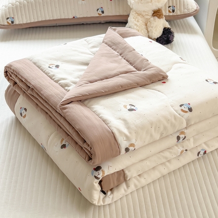 91家纺网 家纺一手货源 找家纺 （总）慕木 2025春夏新款双层纱针织棉夏被夏凉被空调被