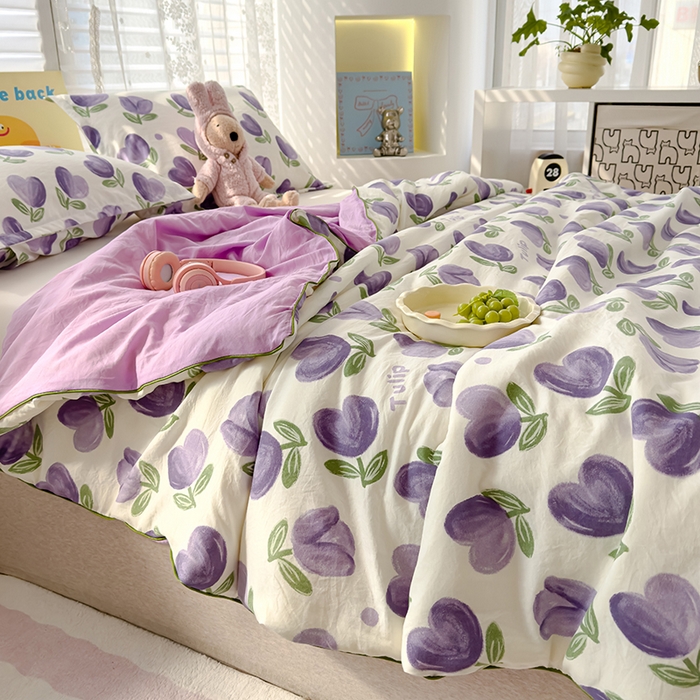 91家纺网 家纺一手货源 找家纺 星巴k家纺 2025新款A类水洗双层纱大豆纤维夏被夏凉被空调被 南岛小镇