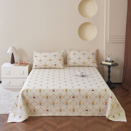 91家纺网 家纺一手货源 找家纺 （总）绒艺席业 2025新款简约原棉印花老粗布床单