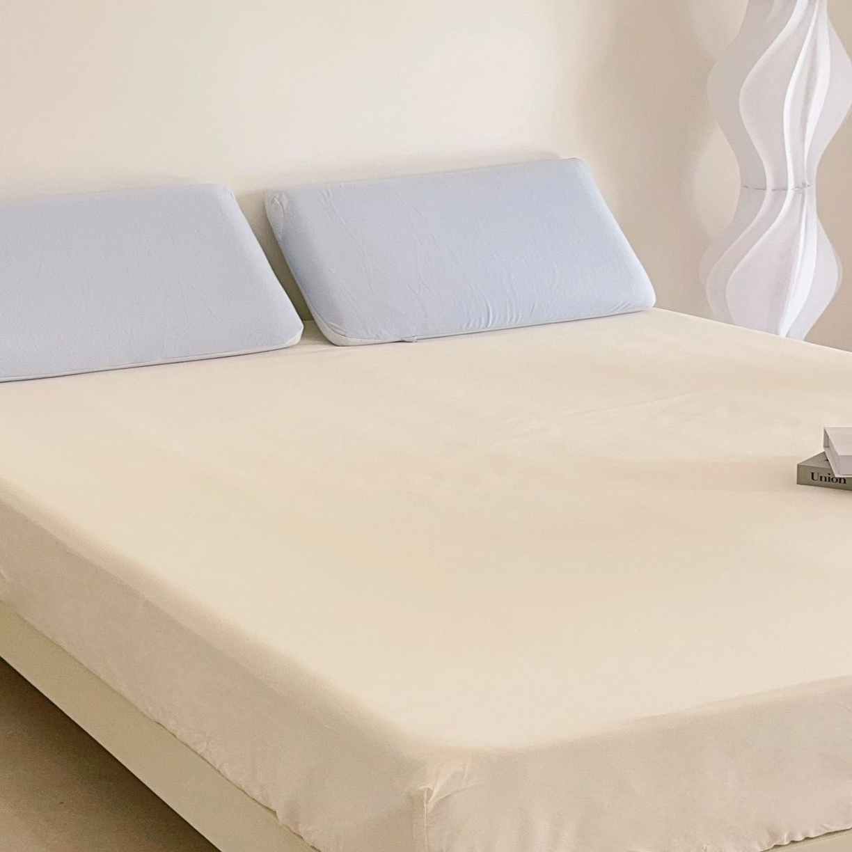 91家纺网 家纺一手货源 找家纺 兜米家居 2025新款纯色全棉床笠 生椰姜茶