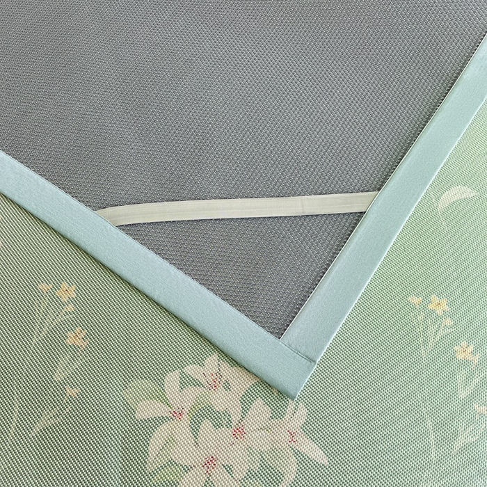 91家纺网 家纺一手货源 找家纺 阿亮家居 2025新款印花冰藤席系列 百合1