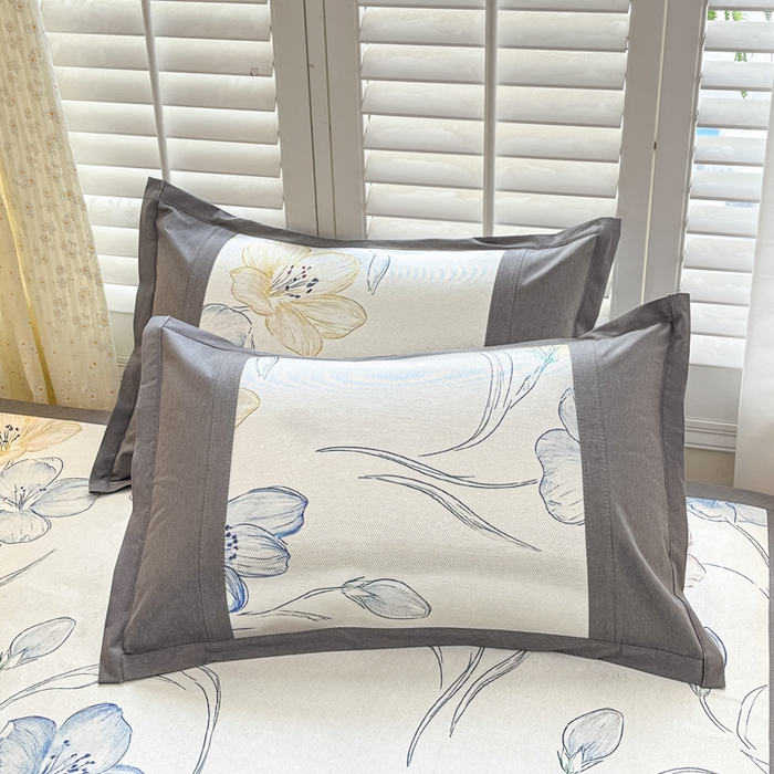 91家纺网 家纺一手货源 找家纺 阿亮家居 2025新款印花冰藤席系列 百合2