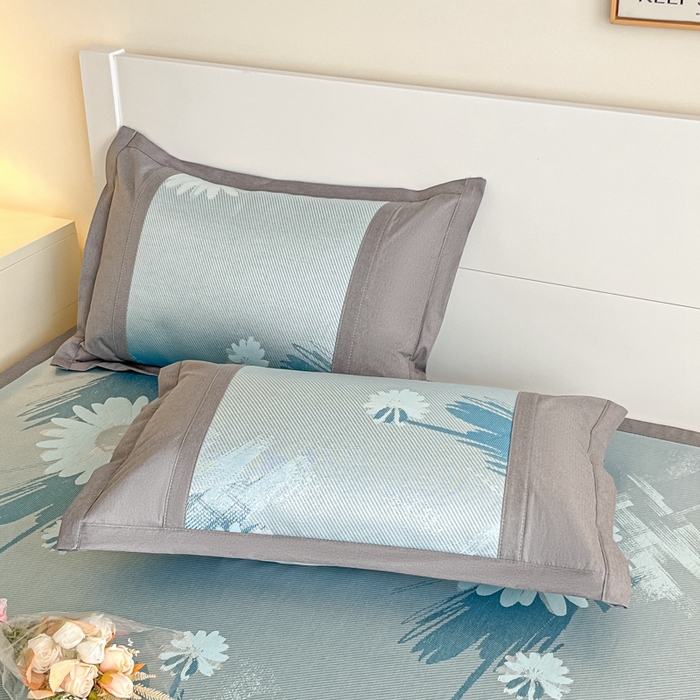 91家纺网 家纺一手货源 找家纺 阿亮家居 2025新款印花冰藤席系列 雏菊