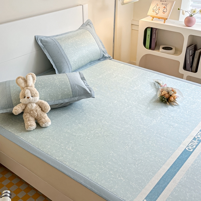 91家纺网 家纺一手货源 找家纺 阿亮家居 2025新款印花冰藤席系列 瑰丽