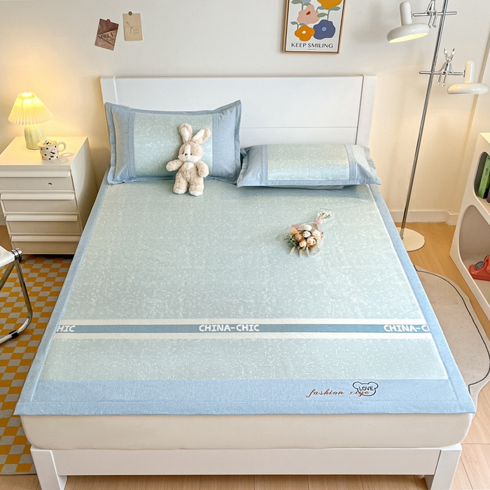 阿亮家居 2025新款印花冰藤席系列 瑰丽