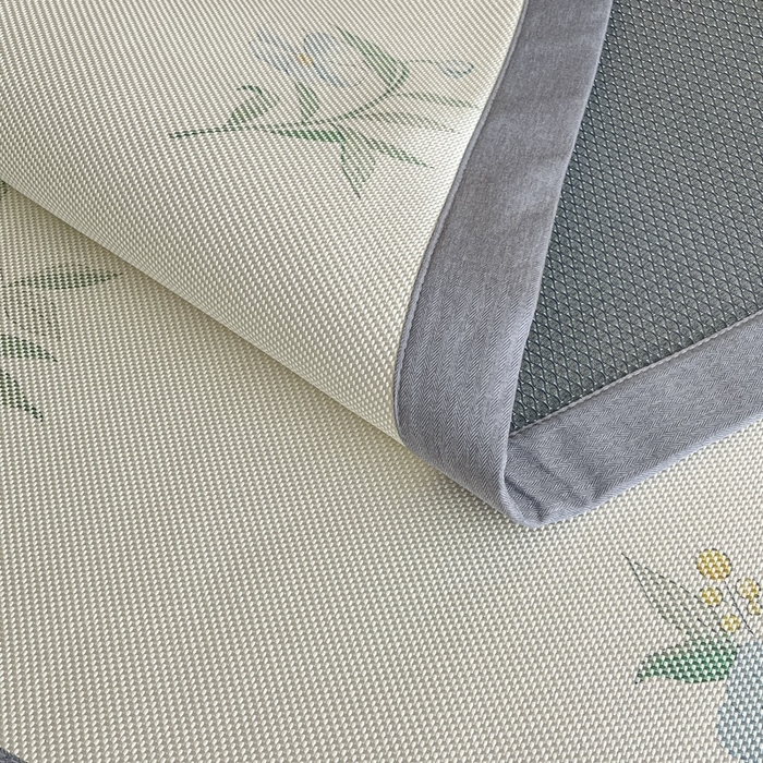 91家纺网 家纺一手货源 找家纺 阿亮家居 2025新款印花冰藤席系列 花韵