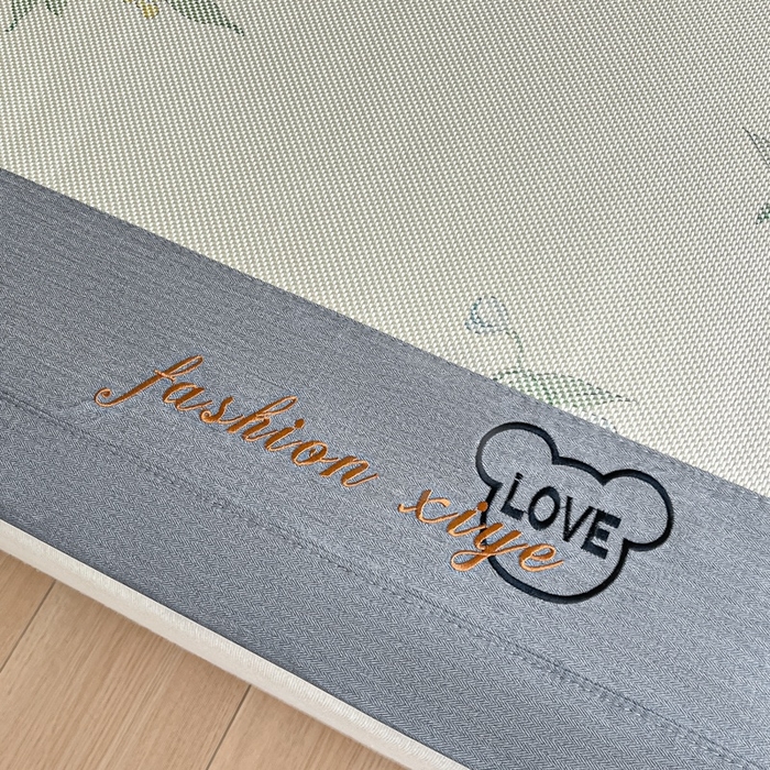 91家纺网 家纺一手货源 找家纺 阿亮家居 2025新款印花冰藤席系列 花韵