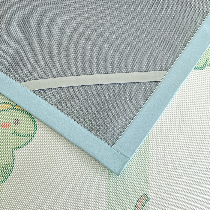 91家纺网 家纺一手货源 找家纺 阿亮家居 2025新款印花冰藤席系列 小恐龙