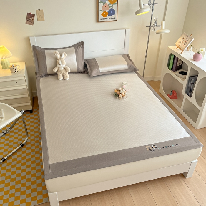 91家纺网 家纺一手货源 找家纺 阿亮家居 2025新款印花冰藤席系列 雅典娜