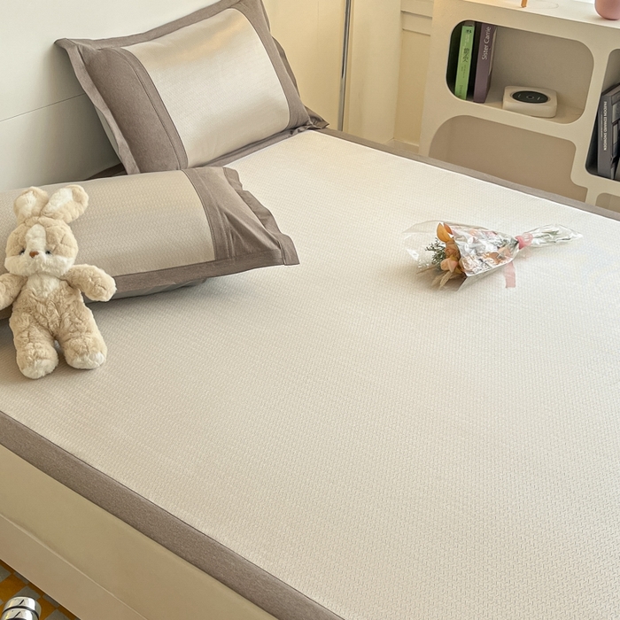 91家纺网 家纺一手货源 找家纺 阿亮家居 2025新款印花冰藤席系列 雅典娜