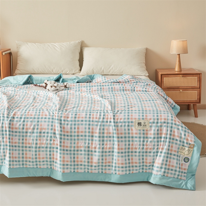 91家纺网 家纺一手货源 找家纺 魅图家纺 2025新款A类云朵棉抗菌棉花夏被 千彩格