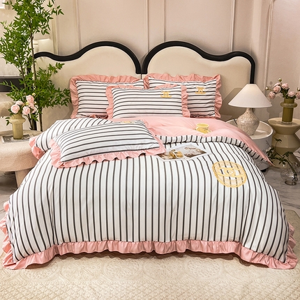 经年 2025新款水洗真丝韩版四件套浅夏系列 浅夏-灰玉