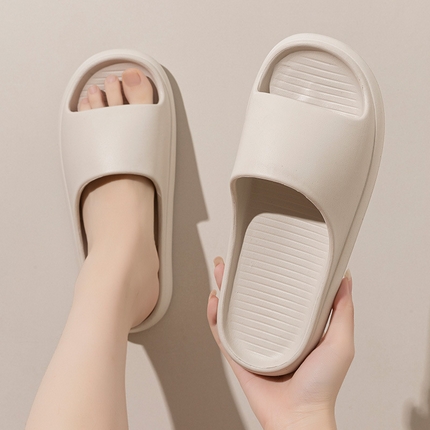 91家纺网 家纺一手货源 找家纺 （总）良品汇馆 2025【盆底横条EVA拖鞋】情侣日式无印EVA凉拖鞋良品家居拖夏季防水防滑踩屎感浴室皮纹拖