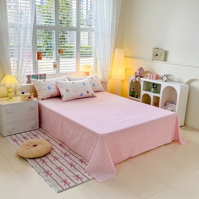 91家纺网 家纺一手货源 找家纺 洺兰家居 2025新款A类全棉印花麻绳款夏被四件套 快乐狗狗