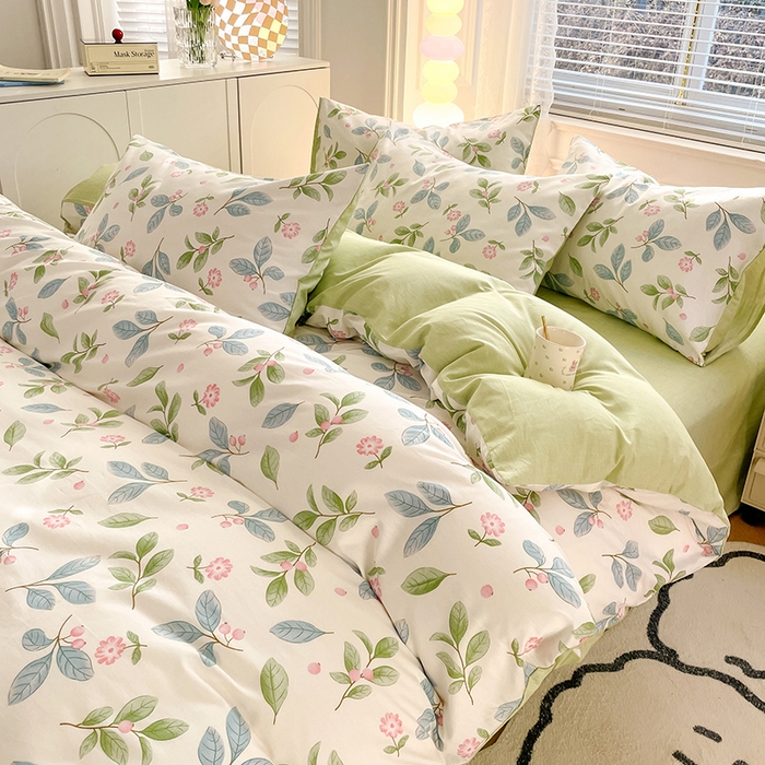 91家纺网 家纺一手货源 找家纺 世爵 2025新款全棉印花小清新单品系列-单被套 花样年华