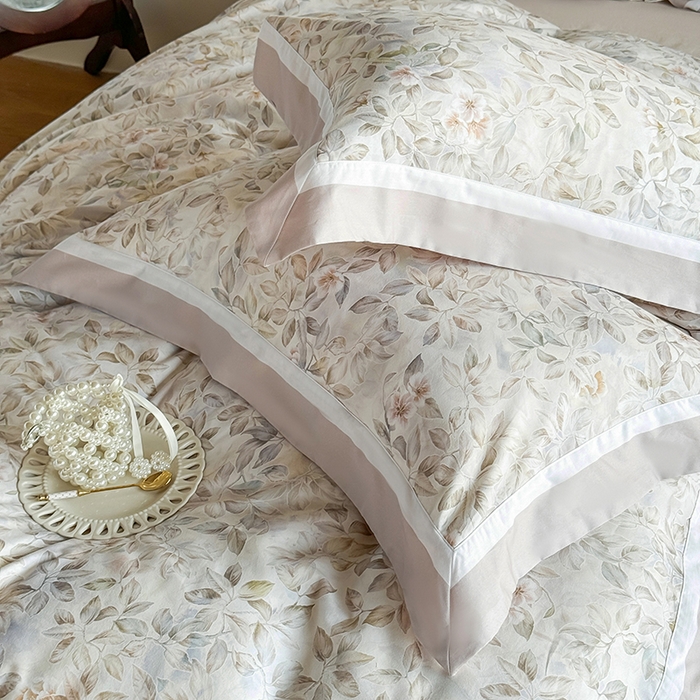 91家纺网 家纺一手货源 找家纺 巧玲珑 2025新款60支A类进口数码印花美式双拼四季款长绒棉四件套 秋叶原