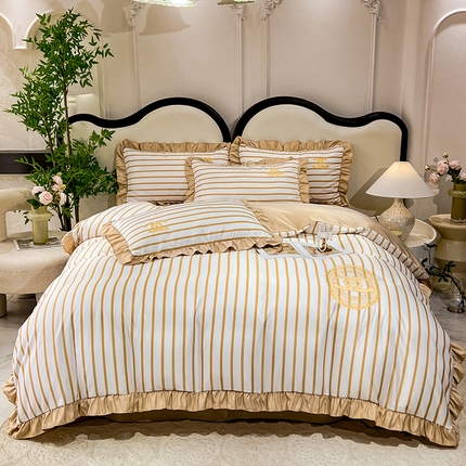 经年 2025新款水洗真丝韩版四件套浅夏系列 浅夏-香槟