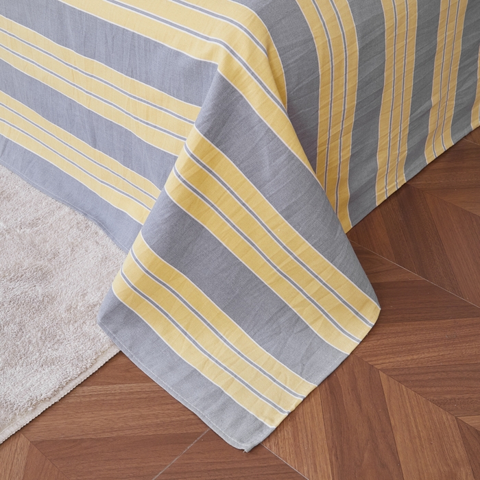 91家纺网 家纺一手货源 找家纺 绒艺席业 2025新款简约原棉印花老粗布床单 温馨