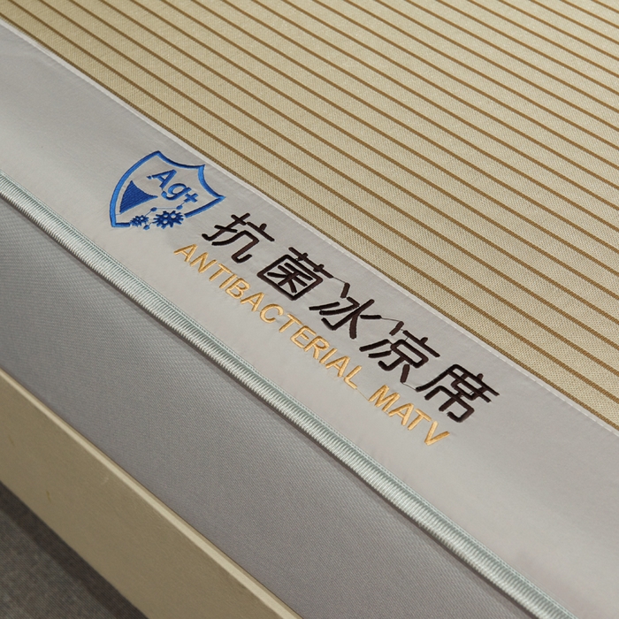91家纺网 家纺一手货源 找家纺 小萌虎 2025新款碳光抗菌冰丝凉席床笠 水云间-咖