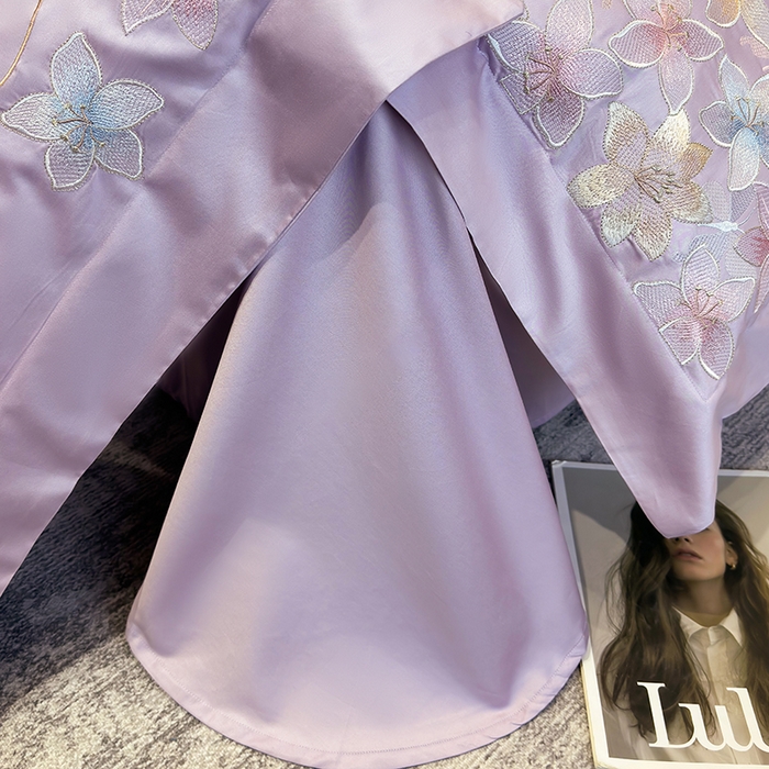 91家纺网 家纺一手货源 找家纺 星蕴家纺 2025新款澳棉正宗长绒棉四件套-诺兰 优雅紫