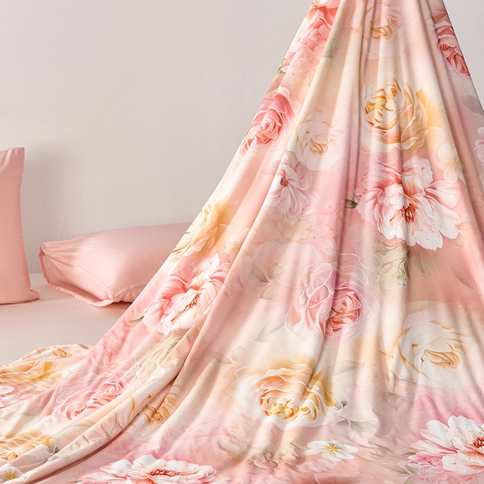 91家纺网 家纺一手货源 找家纺 缔锦家纺 2025新款凉感丝印花夏被 秋意棉棉