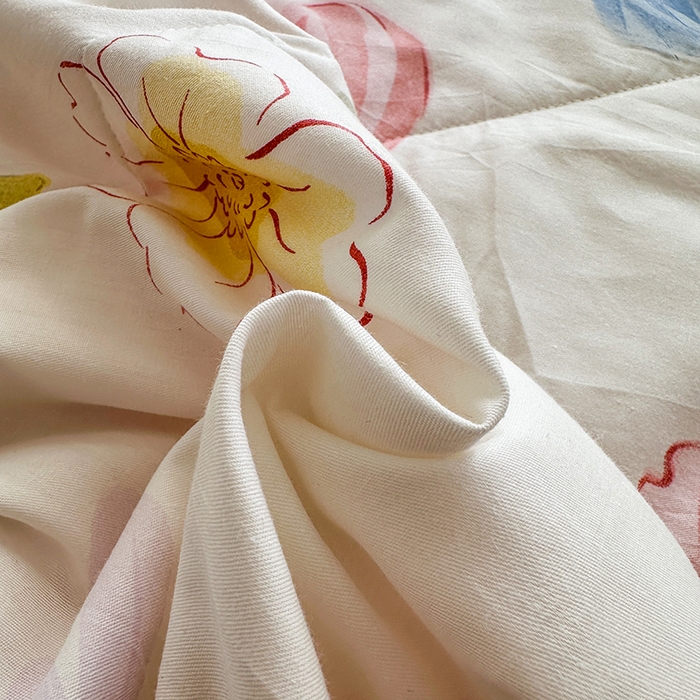 91家纺网 家纺一手货源 找家纺 瑜珠 2025新款A类双面全棉印花夏被夏凉被纯棉空调被 如梦春风