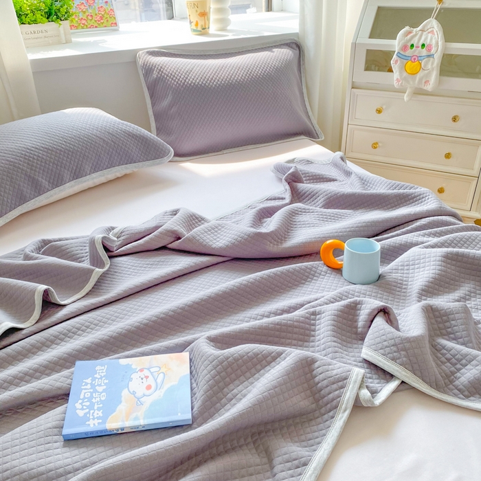 91家纺网 家纺一手货源 找家纺 （总）来菲毛毯 2025新款全棉针织全面盖毯床单夏被被子被芯