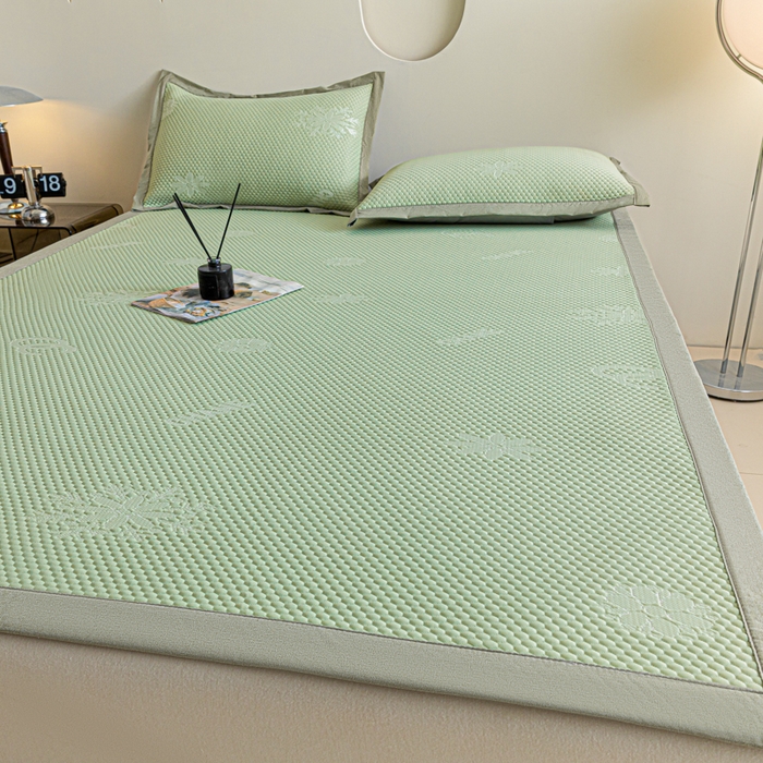 91家纺网 家纺一手货源 找家纺 阿亮家居 2025新款凉席凉豆豆软席床席款 香迪奥-梵克绿