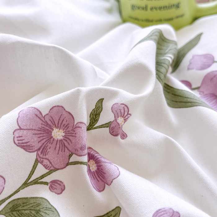 91家纺网 家纺一手货源 找家纺 世爵 2025新款全棉印花小清新单品系列-单被套 凯蒂猫-米