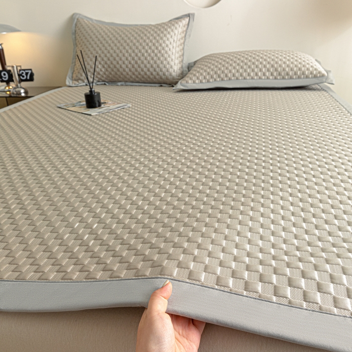 91家纺网 家纺一手货源 找家纺 阿亮家居 2025新款凉席凉豆豆软席床席款 异空间-玉石咖