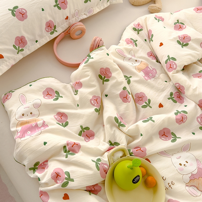 91家纺网 家纺一手货源 找家纺 星巴k家纺 2025新款A类水洗双层纱大豆纤维夏被夏凉被空调被 曼塔玫瑰