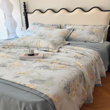 兜米家居 2025新款水洗天丝夏被四件套 江南春色