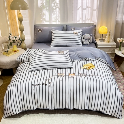 经年 2025新款水洗真丝四件套好伙伴系列 好伙伴-灰