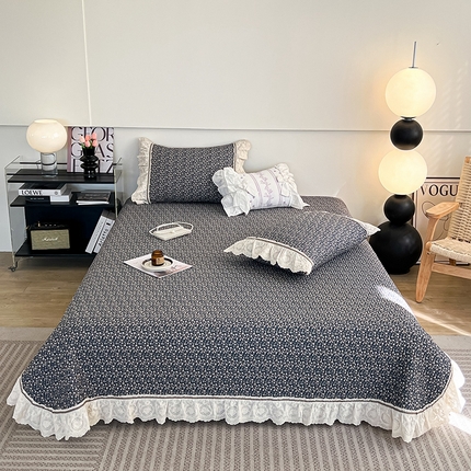 91家纺网 家纺一手货源 找家纺 （总）沐纯家居 2025新款法式小碎花床盖四件套