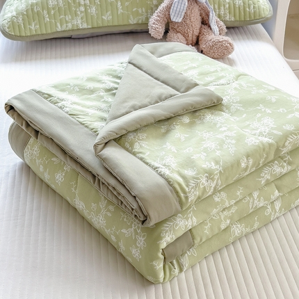 91家纺网 家纺一手货源 找家纺 （总）慕木 2025春夏新款双层纱针织棉夏被夏凉被空调被