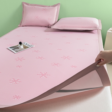 91家纺网 家纺一手货源 找家纺 （总）阿亮家居 2025新款凉席碳光席冰丝席三件套