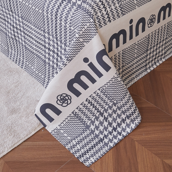 91家纺网 家纺一手货源 找家纺 绒艺席业 2025新款简约原棉印花老粗布床单 山茶花