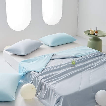 91家纺网 家纺一手货源 找家纺 LADYCOCO可可家居 2025新款凉感夏被 蓝